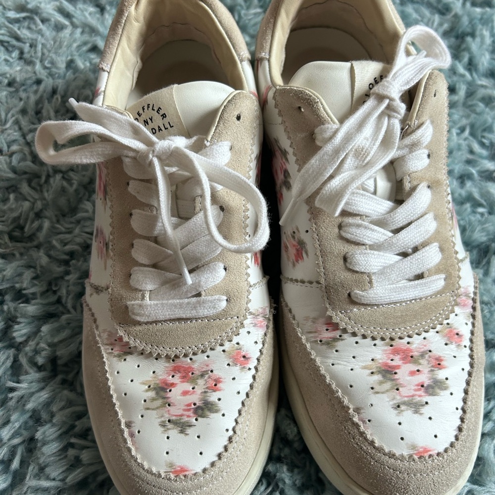 Loeffler Randall Floral Sneakers with Suede